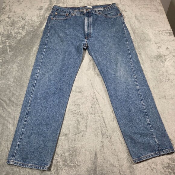 Vintage Levis 505 Jeans Mens 40X30 Blue Regular Fit Straight Leg Denim 90s - Picture 1 of 10